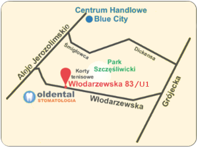 mapa dojazdu do oldental